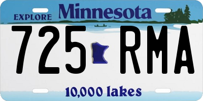 MN license plate 725RMA