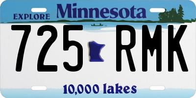 MN license plate 725RMK