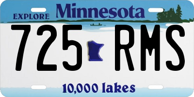 MN license plate 725RMS
