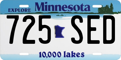 MN license plate 725SED