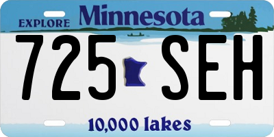 MN license plate 725SEH