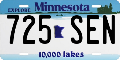 MN license plate 725SEN