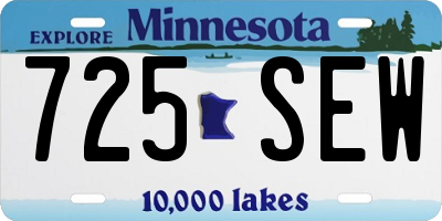 MN license plate 725SEW