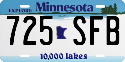 MN license plate 725SFB