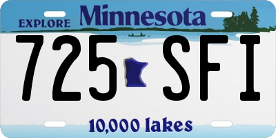 MN license plate 725SFI