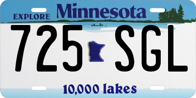 MN license plate 725SGL