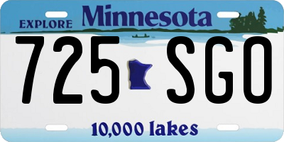 MN license plate 725SGO
