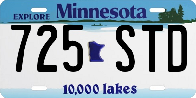 MN license plate 725STD