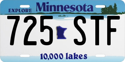 MN license plate 725STF