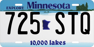 MN license plate 725STQ