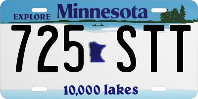 MN license plate 725STT