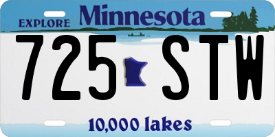 MN license plate 725STW