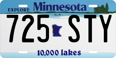 MN license plate 725STY