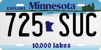 MN license plate 725SUC
