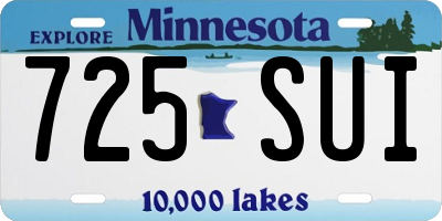 MN license plate 725SUI