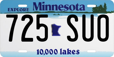 MN license plate 725SUO