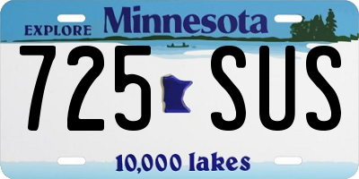 MN license plate 725SUS