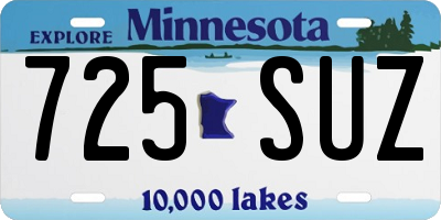 MN license plate 725SUZ
