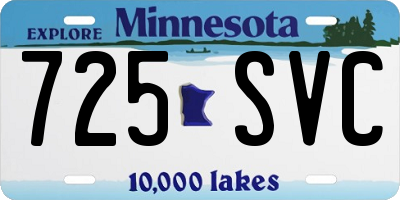 MN license plate 725SVC