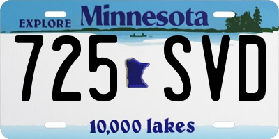 MN license plate 725SVD
