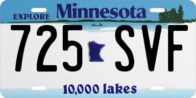 MN license plate 725SVF