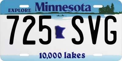 MN license plate 725SVG