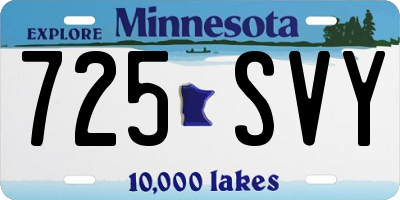 MN license plate 725SVY