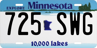 MN license plate 725SWG