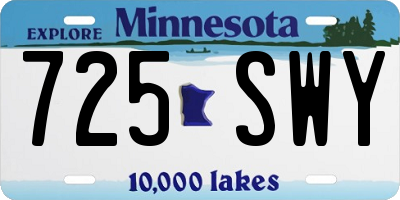 MN license plate 725SWY
