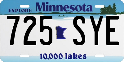 MN license plate 725SYE