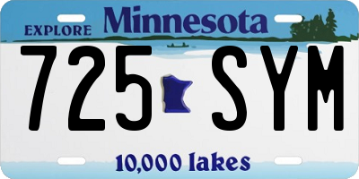 MN license plate 725SYM