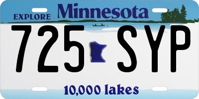 MN license plate 725SYP