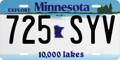 MN license plate 725SYV