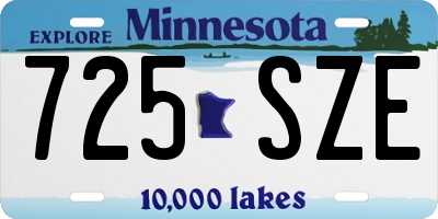 MN license plate 725SZE