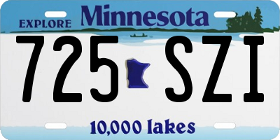 MN license plate 725SZI