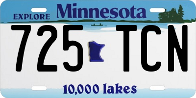 MN license plate 725TCN