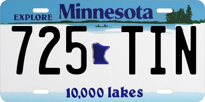 MN license plate 725TIN
