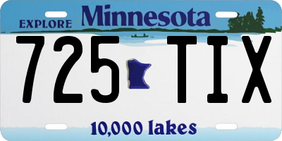 MN license plate 725TIX