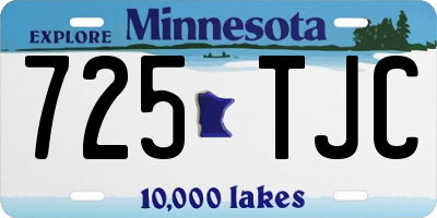 MN license plate 725TJC