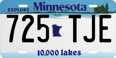 MN license plate 725TJE