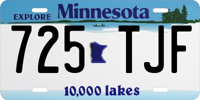 MN license plate 725TJF