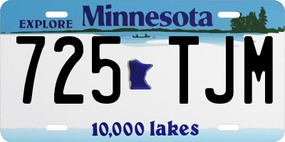 MN license plate 725TJM