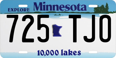 MN license plate 725TJO