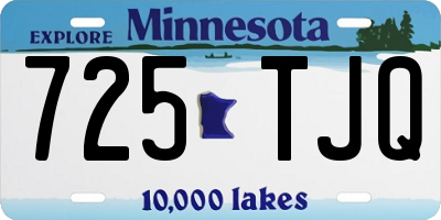 MN license plate 725TJQ