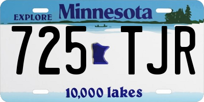 MN license plate 725TJR
