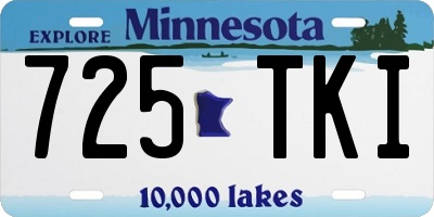 MN license plate 725TKI