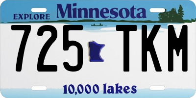 MN license plate 725TKM