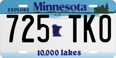 MN license plate 725TKO
