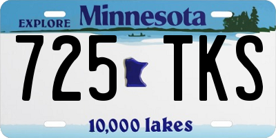 MN license plate 725TKS