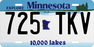 MN license plate 725TKV